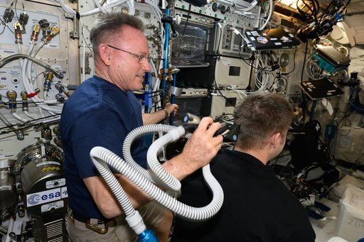 Haircut day on the International Space Station