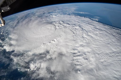 Hurricane Milton is pictured as a category 4 storm in the Gulf of Mexico
