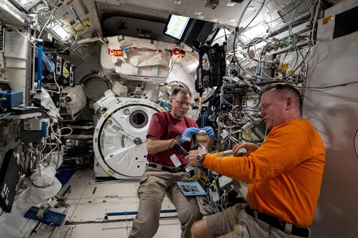 Astronauts Nick Hague and Butch Wilmore explore the potential of biomanufacturing in space