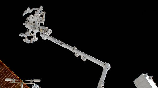 The Canadarm2 robotic arm with its fine-tuned robotic hand Dextre