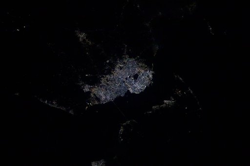 The city lights of Maracaibo, Venezuela