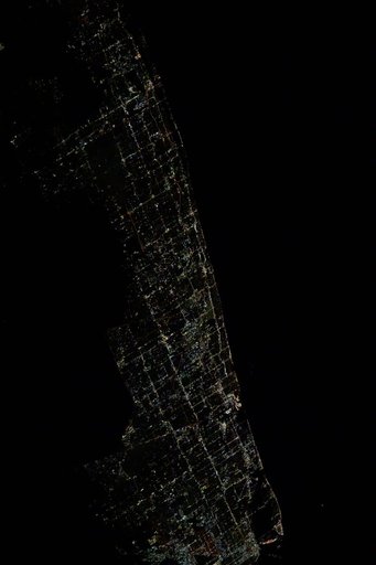 The city lights of Florida's southern Atlantic coast