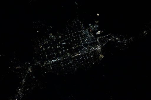 The city lights of Salt Lake City, the capital of Utah