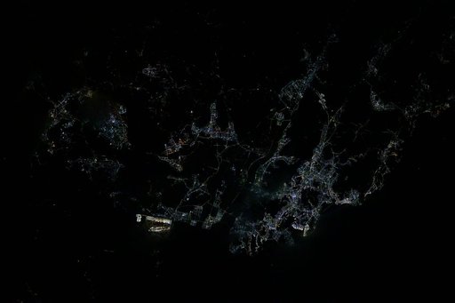 The city lights of Busan, South Korea