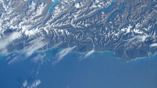 The Tasman Sea coast on New Zealand's South Island