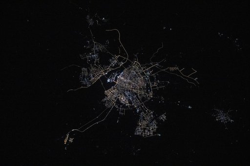 The city lights of Harbin, China