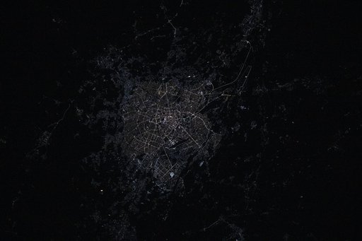 The city lights of Tashkent, Uzbekistan's capital and most populous city