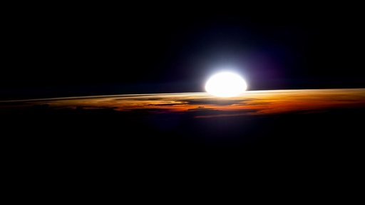 An orbital sunrise above Namibia in Africa