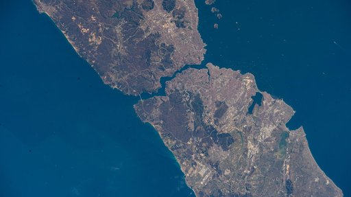 The Bosphorus Strait splits the city of Istanbul, Türkiye