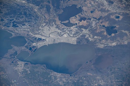 New Orleans, Louisiana, and its suburbs along the Mississippi River