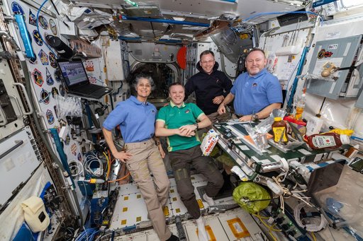 NASA's SpaceX Crew-9 members pose together for portrait