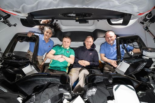 NASA's SpaceX Crew-9 members pose together for portrait