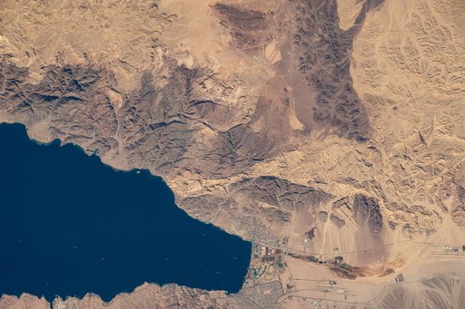 The northernmost tip of the Gulf of Aqaba
