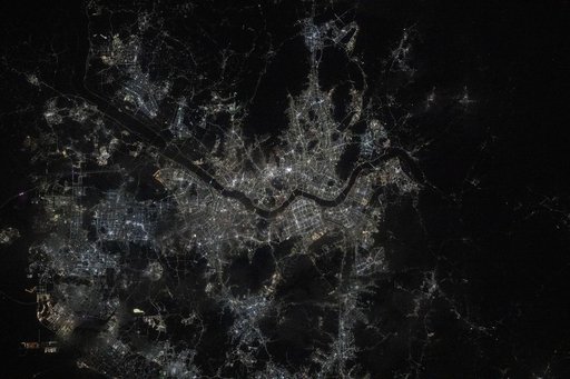 Seoul, South Korea—split by the Han River