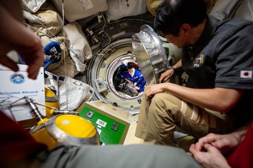 Roscosmos cosmonaut Alexey Zubritsky is pictured before entering the International Space Station