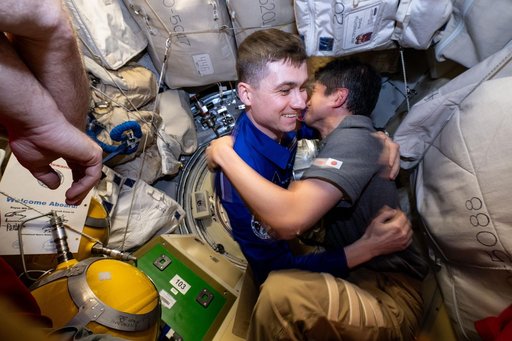 Roscosmos cosmonaut Alexey Zubritsky enters the International Space Station