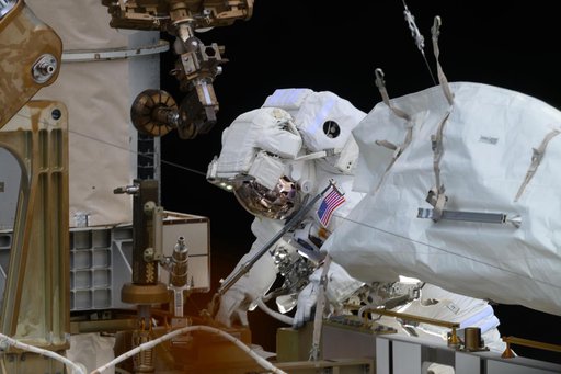 NASA astronaut is pictured during a spacewalk