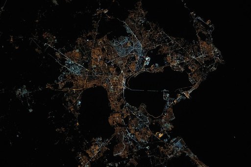 The city lights of Tunis, the capital of the north African nation of Tunisia