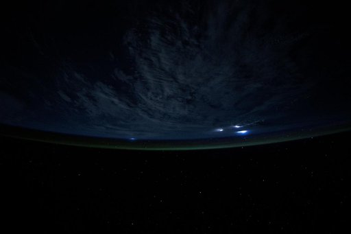 Lightining illuminates the cloud tops during a storm