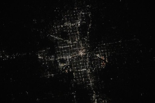 Oklahoma City, Oklahoma, pictured at approximately 1:33 a.m. local time