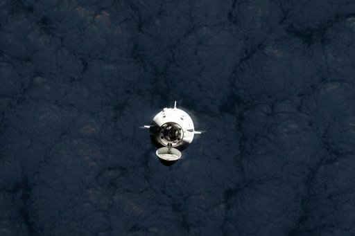 The SpaceX Dragon spacecraft carrying Axiom Mission 4 approaches the International Space Station