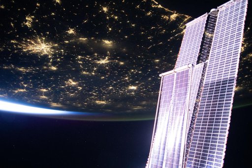 City lights sparkle across the southern United States