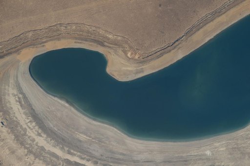 The southernmost tip of the South Aral Sea in Uzbekistan