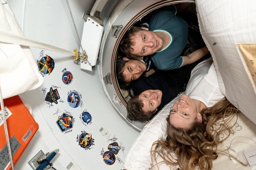 NASA's SpaceX Crew-10 members pose for a portrait