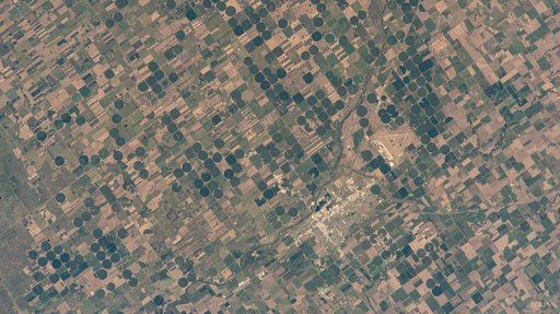 Great Bend, Kansas, pictured from the International Space Station