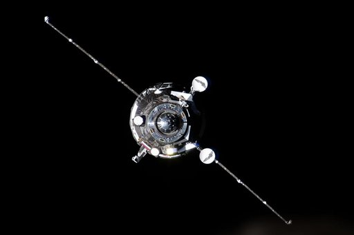 The Progress 93 resupply ship approaches the International Space Station