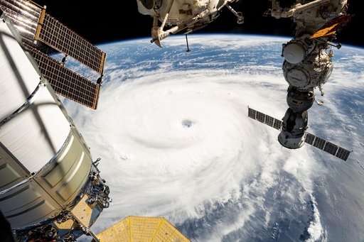 Typhoon Neoguri with its well-defined eye in the Pacific Ocean