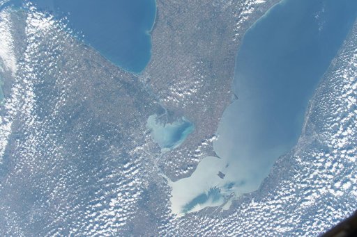 Detroit, Michigan, sits on the banks of the Detroit River