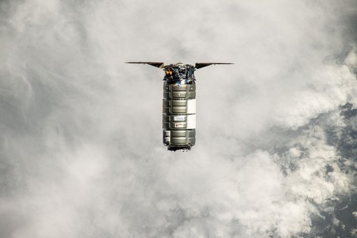 The Cygnus XL cargo spacecraft approaches the International Space Station