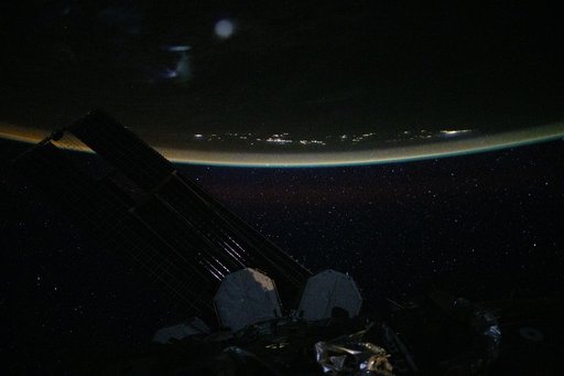 Serene, nighttime view above the Coral Sea