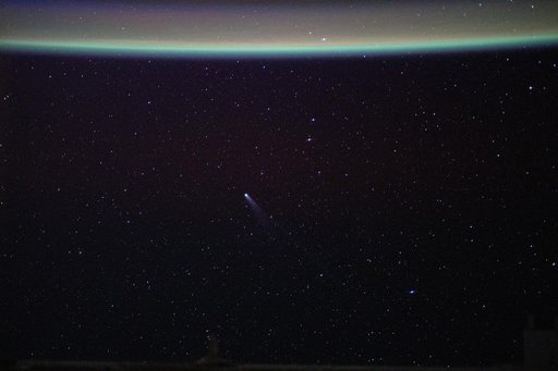 Comet Lemmon is visible  approximately 55.4 million miles from Earth
