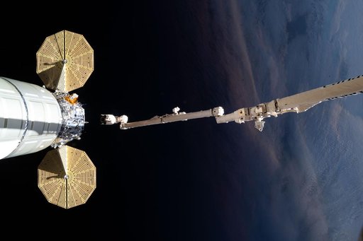 The Canadarm2 robotic arm releases Northrop Grumman’s Cygnus XL cargo craft