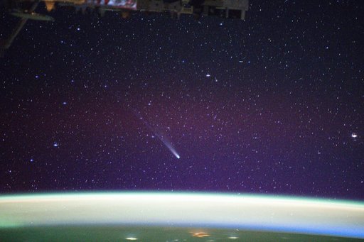 Comet Lemmon is pictured about 57.6 million miles away from Earth