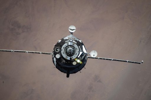 The Soyuz MS-28 crew spacecraft approaches the International Space Station