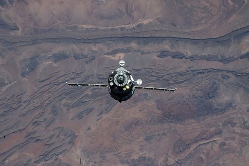 The Soyuz MS-28 crew spacecraft approaches the International Space Station