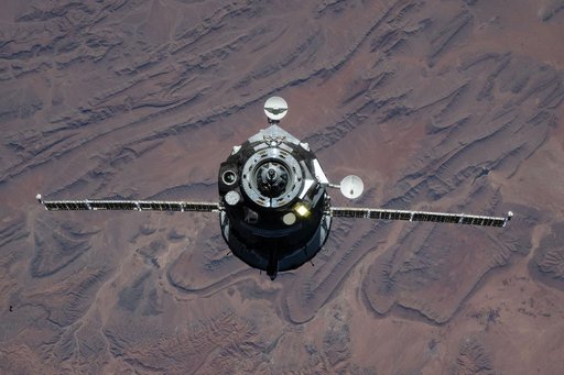 The Soyuz MS-28 crew spacecraft approaches the International Space Station
