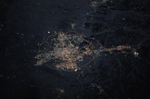 Shenyang, China, is pictured from the International Space Station