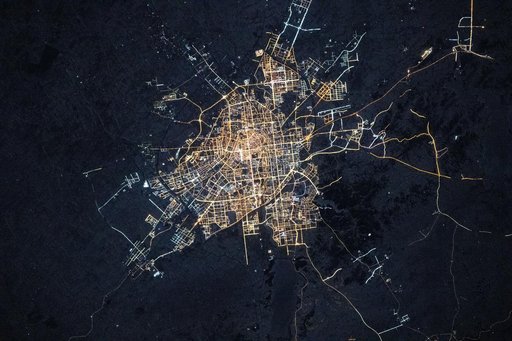 Changchun, China, is pictured from the International Space Station