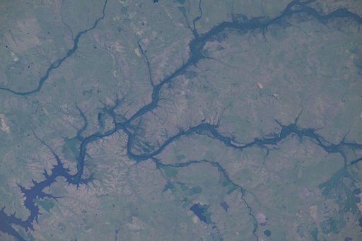 Ururguay's Arapey Grande River splits into its tributary the Arapey Chico River