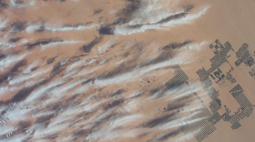 Center-pivot irrigation systems in southern Egypt