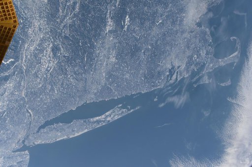 The wintry landscape from New Jersey to Massachusetts
