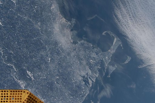 The wintry landscape of the southern New England region of the United States