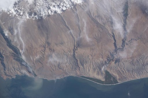 A portion of the Atacama Desert along Peru’s southern Pacific coast