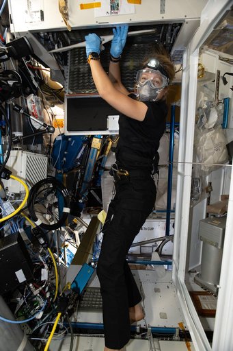 ESA astronaut Sophie Adenot conducts orbital plumbing maintenance