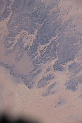 Wadis are pictured in the northern Sahara Desert region of Algeria