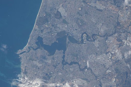 Perth, Australia, is split by the Swan River